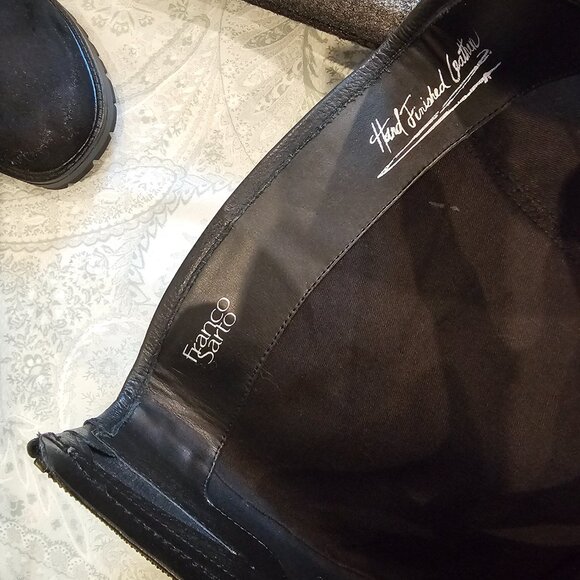 NWOB Franco Sarto Kemper Black Leather Boot US 8M - Picture 5 of 8